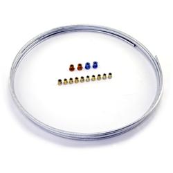 Tubing, Fuel Line Coil, 0.250 in. O.D., Steel, Natural, 25 ft. Length, 14 Assorted Fittings, Kit