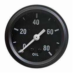 Gauge, Oil Pressure, Black Face, Chrome Bezel, Replacement, Jeep, Each