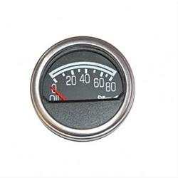 Gauge, Oil Pressure, Black Face, Orange Pointer, Chrome Bezel, Jeep, Each