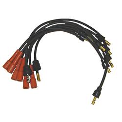 Spark Plug Wires, Black Wire, Black Boot, Jeep, Set