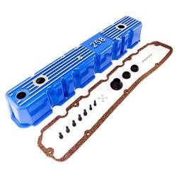 Valve Cover, Perimeter Bolt Mounting, Cast Aluminum, Blue, 4.2L Top Style, Jeep, 4.2L, Each