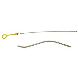 Engine Oil Dipstick, Steel Tube, Yellow Plastic Handle, Driver Side, Jeep, 304, 401, Kit