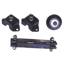 Engine Mounts, Frame Pad, Bolt-In, Rubber, Black, with Transmission Mount, Jeep, L4, 2.2L/134, Kit