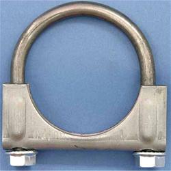 Exhaust Clamp, U-bolt Style, Steel, Natural, 2.000 in. Diameter, 5/16-18 in. Thread, Each