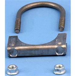 Exhaust Clamp, Heavy-duty, U-bolt Style, Steel, Natural, 2.250 in. Diameter, 3/8-16 in. Thread, Each