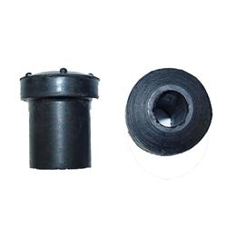 Bushing, Front Spring Shackle Eye, Rubber, Black, Jeep, Each