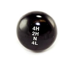 Shift Knob, Transfer Case, Stock, Plastic, Black, Dana 20, Jeep, Each