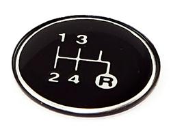 Shift Knob Component, Shift Pattern Insert Label, 4-speed Manual, Jeep, Each