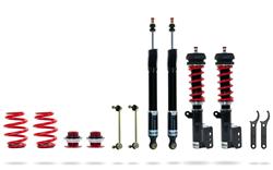 Coilover Kits, Extreme XA, Front and Rear, Black Powdercoated Shocks, Red Powdercoated Springs, Pontiac, Kit