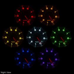 Gauges, Spek-Pro, Water Temperature, 0-300 degrees F, 2 1/16 in., Black Face, Multicolor Numbers, Black Bezel, Analog, Flat Anti-glare Lens, Each