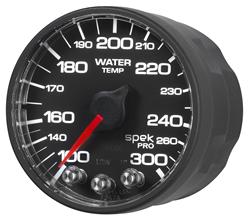 Gauge/Analog, Water Temperature, 100-300 Degrees F, 2 1/16 in. Diameter, Full Sweep, Electrical, Each