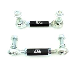 End Links, Aluminum, Black Anodized, Adjustable, Rear, Ford, Pair