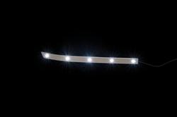 Light Strip, Dayliner, LED, Clear Bulbs, Chrome Aluminum Housing, Ford, Pair