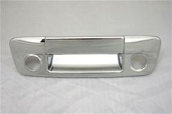 Tailgate Handle Cover, Handle and Bezel, Models with Camera and Keyholes, Plastic, Chrome, Dodge, Ram, Each