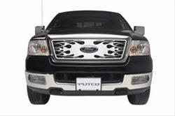 Grille Insert, Main Grille, Stainless Steel, Polished, Flaming Inferno, Ford, Pickup, Each