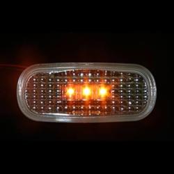 Side Marker Light, LED, Rear Fender, Smoke, Rectangular, Dodge, Pickup, Dually, Kit