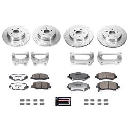 Big Brake Kit, Brake Rotors, Z36 Pads, Extended Caliper Brackets, Drilled/Slotted Rotors, Truck and Tow Pads, Front/Rear, JK, Jeep, Kit