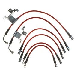 Brake Hydraulic Hose Kit, Stainless Steel Brake Line Kit, Performance Brake Hose Upgrade