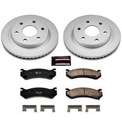 Brake Rotor and Pad Combos, Z17 Evolution Geomet Coated, Solid Surface, Ceramic Pads, Z17, Front, Cadillac, Chevy, GMC, Kit