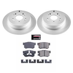 Brake Rotor and Pad Combos, Z17 Evolution Geomet Coated, Solid Surface, Ceramic Pads, Z17, Rear, for use on Acura®, for use on Honda®, Kit