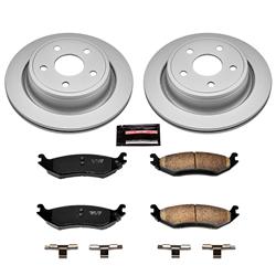 Brake Rotor and Pad Combos, Z17 Evolution Geomet Coated, Solid Surface, Ceramic Pads, Z17, Rear, Chrysler, Dodge, Ram, Kit