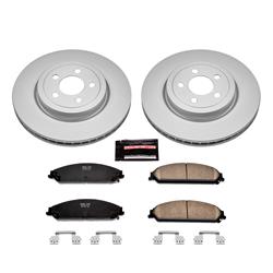 Brake Rotor and Pad Combos, Z17 Evolution Geomet Coated, Solid Surface, Ceramic Pads, Z17, Front, Chrysler, Dodge, Kit