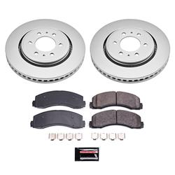 Brake Rotor and Pad Combos, Z17 Evolution Geomet Coated, Solid Surface, Ceramic Pads, Z17, Front, Ford, Lincoln, Kit