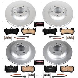 Brake Rotor and Pad Combos, Z23 Evolution Geomet Coated, Carbon Fiber Ceramic Pads, Solid Surface, Front and Rear, Audi, Porsche, Volkswagen, Kit