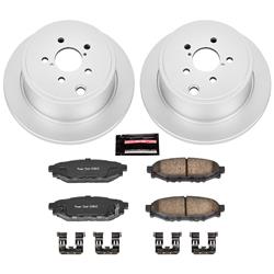 Brake Rotor and Pad Combos, Z17 Evolution Geomet Coated, Rear, Solid Surface Rotors, Ceramic Pads, Subaru, Kit