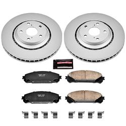 Brake Rotor and Pad Combos, Z17 Evolution Geomet Coated, Solid Surface, Ceramic Pads, Z17, Front, Lexus, Toyota, Kit