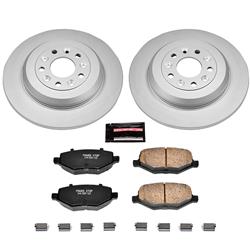 Brake Rotor and Pad Combos, Z17 Evolution Geomet Coated, Solid Surface, Ceramic Pads, Z17, Rear, Ford, Lincoln, Kit