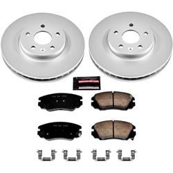 Brake Rotor and Pad Combos, Z17 Evolution Geomet Coated, Solid Surface, Ceramic Pads, Z17, Front, Buick, Chevy, GMC, Saab, Kit