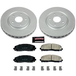 Brake Rotor and Pad Combos, Z17 Evolution Geomet Coated, Solid Surface, Ceramic Pads, Z17, Front, Chrysler, Dodge, Ram, Volkswagen, Kit