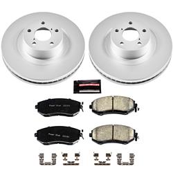 Brake Rotor and Pad Combos, Z17 Evolution Geomet Coated, Solid Surface, Ceramic Pads, Z17, Front, Scion, Subaru, Toyota, Kit