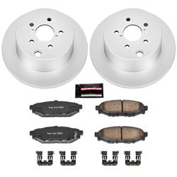 Brake Rotor and Pad Combos, Z17 Evolution Geomet Coated, Solid Surface, Ceramic Pads, Z17, Rear, Subaru, Kit
