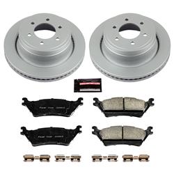 Brake Rotor and Pad Combos, Z17 Evolution Geomet Coated, Solid Surface, Ceramic Pads, Z17, Rear, Ford, Kit