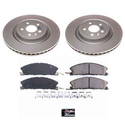 Brake Rotor and Pad Combos, Z17 Evolution Geomet Coated, Front, Solid Surface Rotors, Ceramic Pads, Ford, Lincoln, Kit