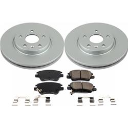 Brake Rotor and Pad Combos, Z17 Evolution Geomet Coated, Front, Solid Surface Rotors, Ceramic Pads, Chevrolet, Kit