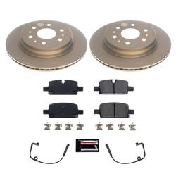 Rotors/Pads, Evolution, Z17 Ceramic Pads, Iron Rotors, Geomet Coated, Smooth, Rear, Chevy, GMC, Set