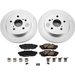 Brake Rotor and Pad Combos, Z17 Evolution Geomet Coated, Rear, Solid Surface Rotors, Ceramic Pads, Lexus, Toyota, Kit