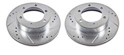 Brake Rotors, Drilled/Slotted, Iron, Zinc Dichromate Plated, Front, Toyota, Pair