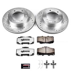 Brake Rotor and Pad Combo, Z36 Truck and Tow Performance, Front, Cross-drilled/Slotted Rotors, Carbon Ceramic Pads, Toyota, Kit