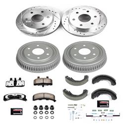 Brake Rotor and Pad Combo, Z36 Truck and Tow, Front/Rear, Cross-drilled/Slotted Rotors, Zinc Dichromate Plated, Carbon Ceramic Pads, Chevy, Kit