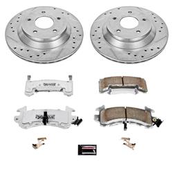 Brake Rotors/Pads, Drilled/Slotted, Iron, Zinc Dichromate Plated, Front, Chevy, Kit