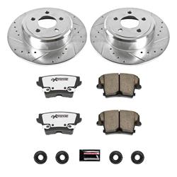 Brake Rotors/Pads, Cross-Drilled/Slotted, Iron, Solid, Non-Vented, Zinc Dichromate Plated, Kit