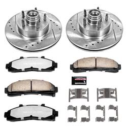 Brake Rotors/Pads, Truck and Tow, Drilled/Slotted, Iron, Natural Finish, Front, Ford, Mazda, Mercury, Kit