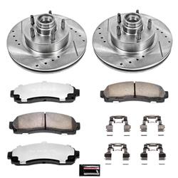 Brake Rotors/Pads, Truck and Tow, Drilled/Slotted, Iron, Natural Finish, Front, Ford, Mazda, Kit