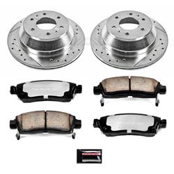 Brake Rotors/Pads, Truck, Tow, Drilled/Slotted, Zinc Plated, Rear, Buick, Chevy, GMC, Isuzu, Oldsmobile, Saab