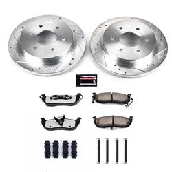 Brake Rotors/Pads, Iron, Drilled/Slotted, Zinc Plated, Carbon Ceramic Pads, Rear, Infiniti, Nissan, Kit