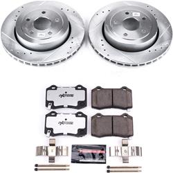 Brake Rotors/Pads, Iron, Drilled/Slotted, Zinc Plated, Carbon Ceramic Pads, Rear, Jeep, Kit